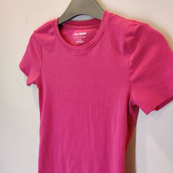 Joe Fresh Pink Organic Cotton Short Sleeve Tee Top | Small - Picture 4 of 5